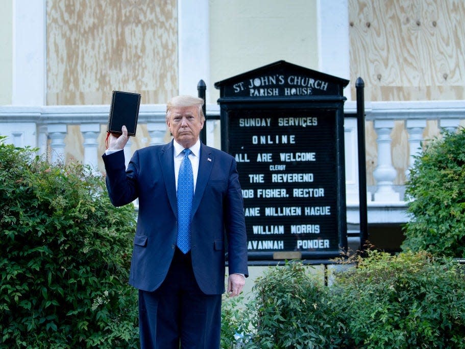 donald trump church