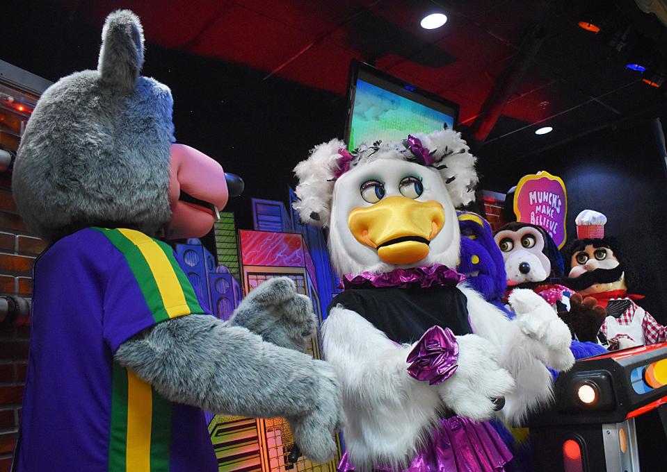 The animatronic figures are on display at the Chuck E. Cheese in Dartmouth in 2022.