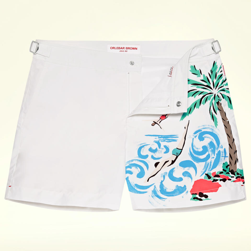 Orlebar Brown Setter Island Divers Cloud White Shorter-Length Swim Shorts