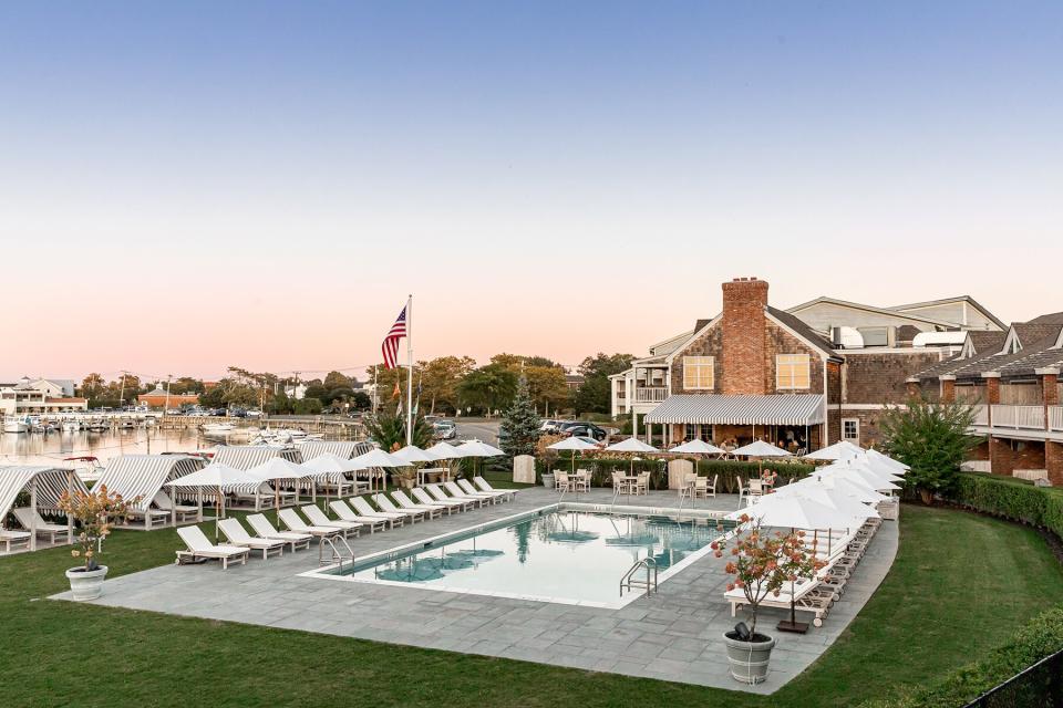 Aerial view of Baron's Cove in Sag Harbor