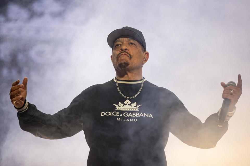 Ice-T performs during LL COOL J's "The F.O.R.C.E. Live" at Little Caesars Arena in Detroit on Friday, August 18, 2023.