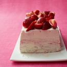 <p>This no-bake, frozen cheesecake only requires six ingredients and has a relatively simple preparation process that only takes 30 minutes. </p><p><em><a href="https://www.womansday.com/food-recipes/food-drinks/recipes/a11347/strawberry-ice-cream-cheesecake-recipe-wdy0812/" rel="nofollow noopener" target="_blank" data-ylk="slk:Get the Strawberry Ice Cream Cheesecake recipe.;elm:context_link;itc:0;sec:content-canvas" class="link ">Get the Strawberry Ice Cream Cheesecake recipe.</a></em></p>