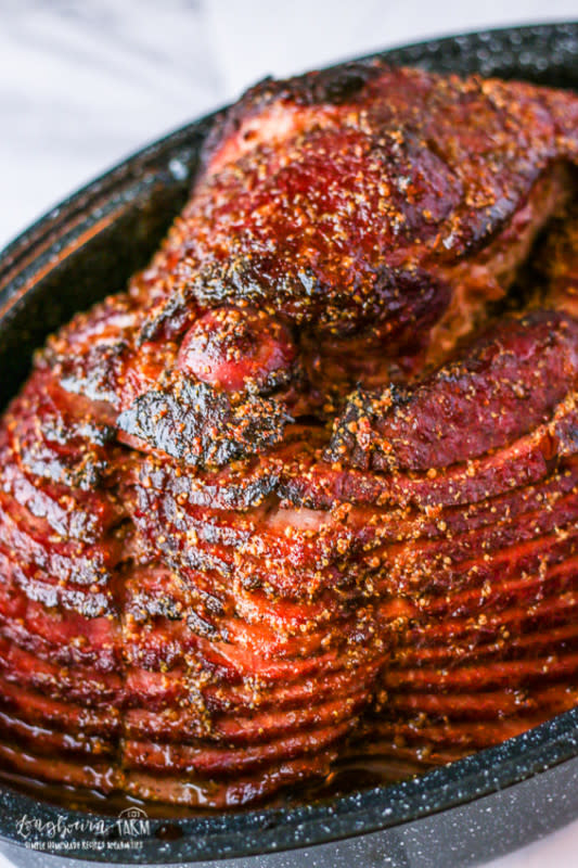 <p>Longbourn Farm</p><p>This sage and brown sugar glazed whole ham is perfect for the holidays and every day in between. </p><p><strong>Get the recipe: </strong><strong><a href="https://longbournfarm.com/sage-brown-sugar-glazed-ham/" rel="nofollow noopener" target="_blank" data-ylk="slk:Sage and Brown Sugar Glazed Ham;elm:context_link;itc:0;sec:content-canvas" class="link rapid-noclick-resp">Sage and Brown Sugar Glazed Ham</a></strong></p><p><strong>Related: <a href="https://parade.com/844769/lorilange/10-favorite-baked-ham-recipes/" rel="nofollow noopener" target="_blank" data-ylk="slk:The 12 All-Time Best Baked Ham Recipes;elm:context_link;itc:0;sec:content-canvas" class="link rapid-noclick-resp">The 12 All-Time Best Baked Ham Recipes</a></strong></p>