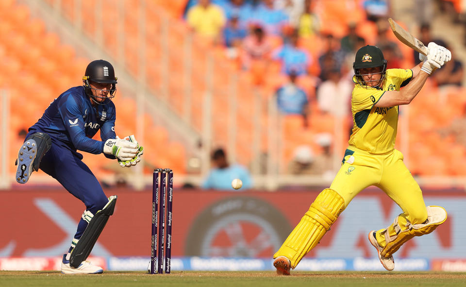 Marnus Labuschagne in action for Australia.