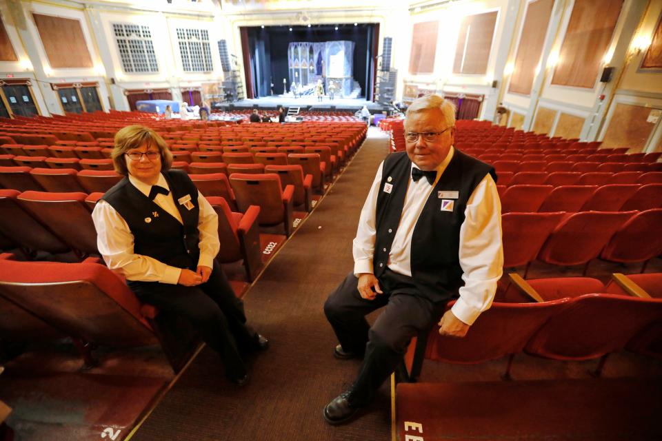 Cliff and Judy Roderiques have been ushers at the Zeiterion Theater in New Bedford for over 15 years.