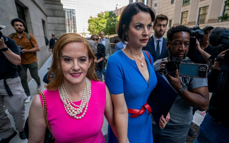 Elizabeth Stein and Sarah Ransome - AP Photo/John Minchillo