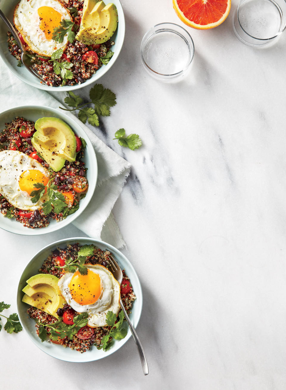 Quinoa Bowls with Avocado and Egg