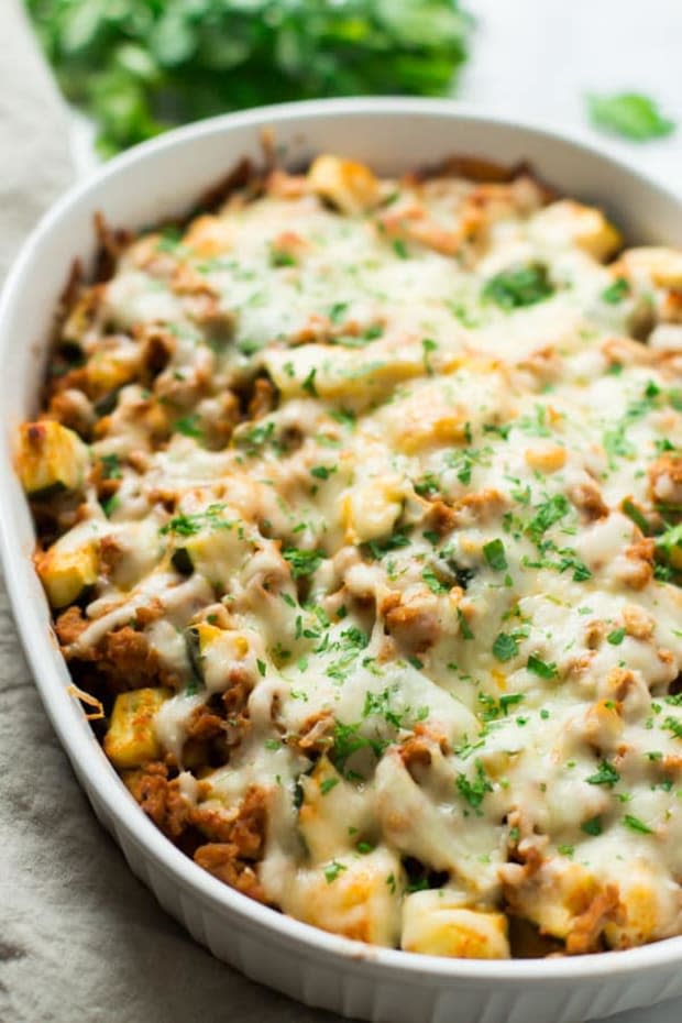 <p><a href="https://www.primaverakitchen.com/sweet-potato-zucchini-casserole/" rel="nofollow noopener" target="_blank" data-ylk="slk:Primavera Kitchen;elm:context_link;itc:0;sec:content-canvas" class="link ">Primavera Kitchen</a></p>