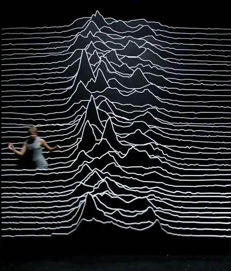 a 3D recreation of Joy Division's 'Unknown Pleasures'