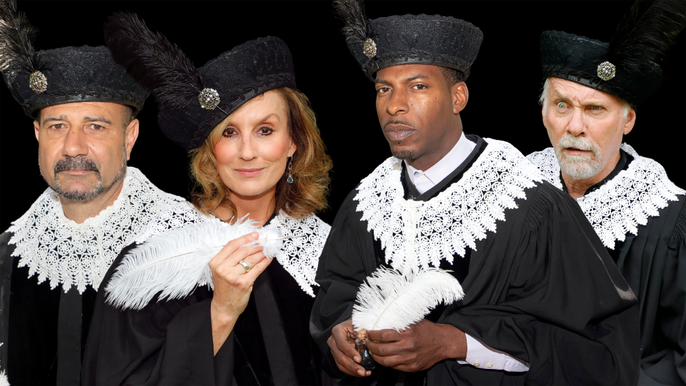 Four local celebrity guest actors will play the role of the Sexton in "Much Ado About Nothing": From left, Rocky Hanna, Leon County Schools superintendent; Rep. Allison Tant, Florida District 9 House representative;  Mutaqee Akbar of the Akbar Law Firm and Gil Ziffer, former city commissioner.