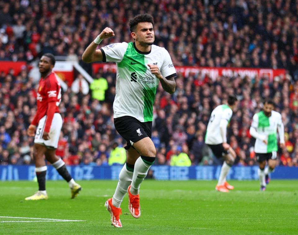 Luis Diaz powered Liverpool ahead in the first half (Reuters)