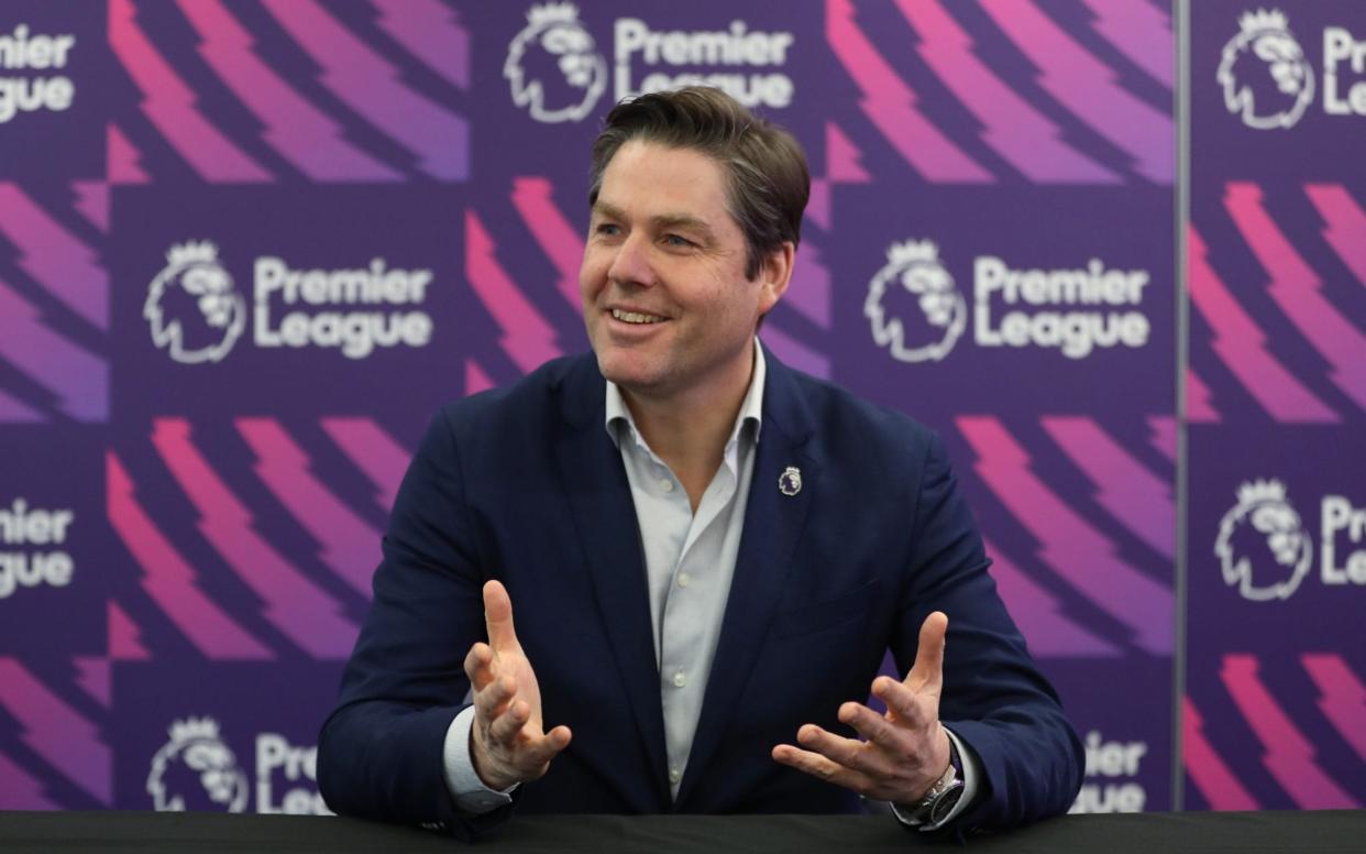 Richard Masters, Chief Executive of Premier League, addresses journalists during a media briefing on February 04, 2020 -  Alex Morton/Getty Images for Premier League