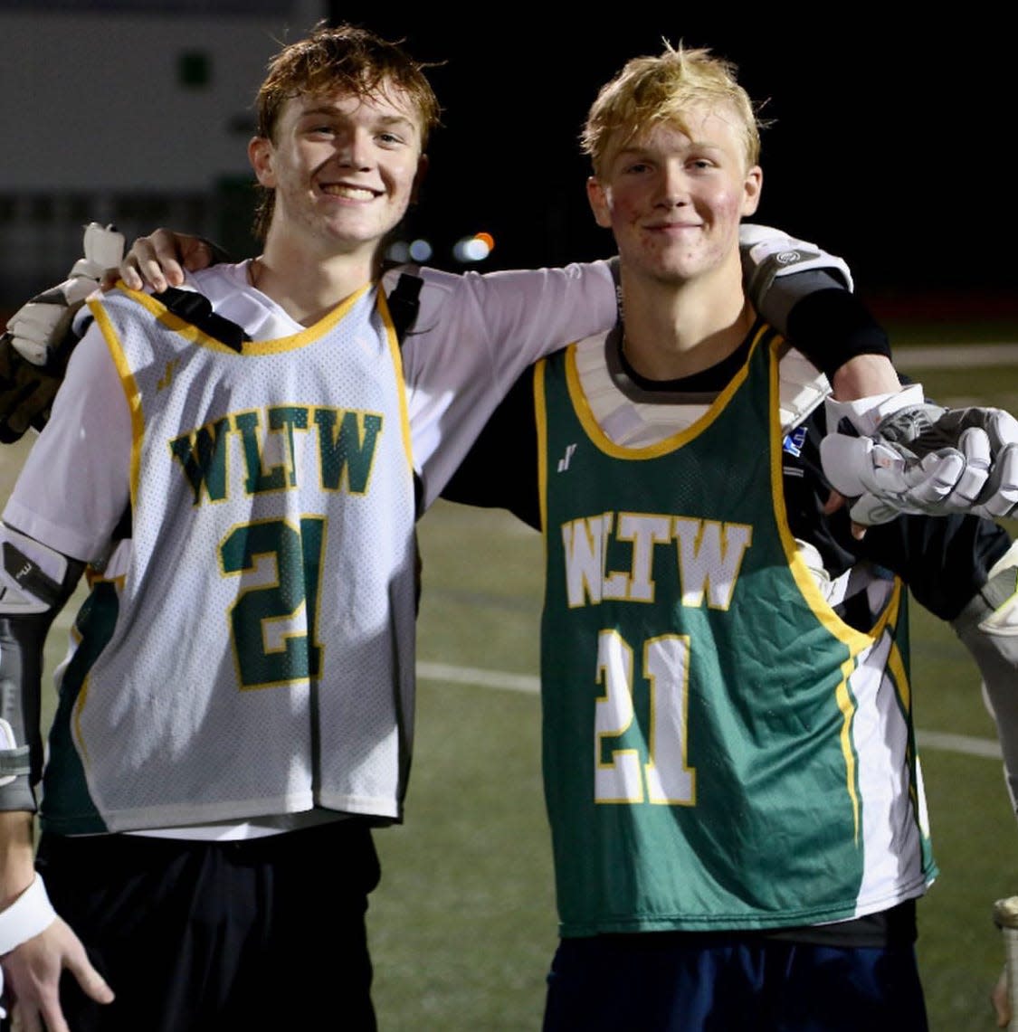 Gavin and Sean Meyers (left to right) were critical to Jupiter boys lacrosse's 2023 run to region championships. Now, Gavin hopes to reach the 2A state championship to make his brother proud.