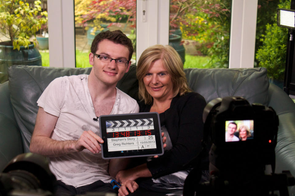 Stephen and his mother Jane Sutton