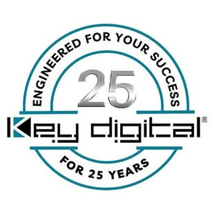 The Key Digital 25th anniversary logo.