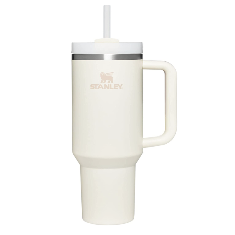 Stanley 40oz tumbler with straw in cream<p>Amazon</p>