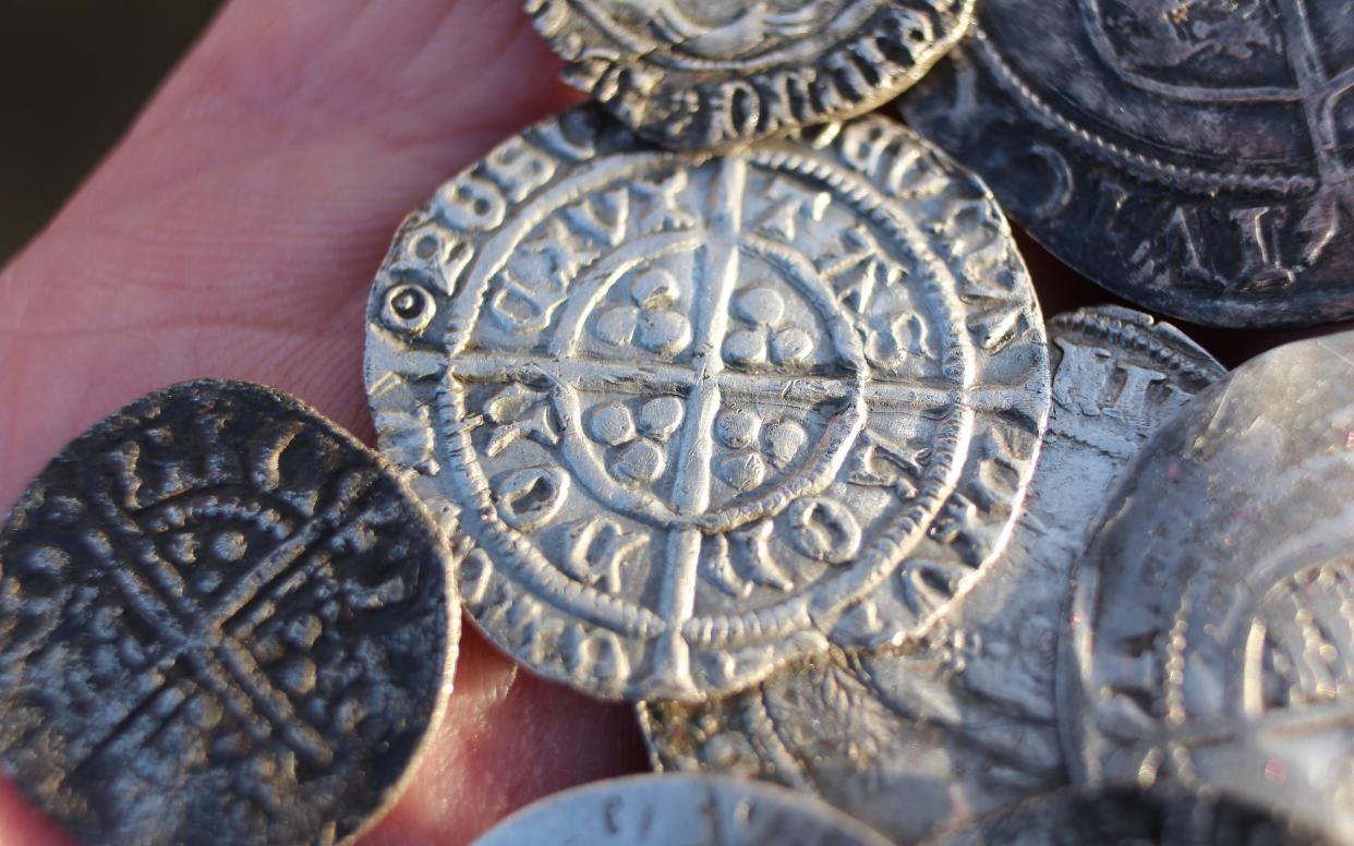 Medieval hammered silver coins found by experienced detectorist Julian Evan-Hart - Julian Evan-Hart