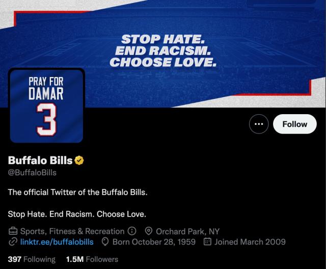 Every single NFL team changes its social media logo to show support to  Damar Hamlin