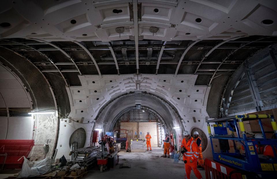 Inside the Crossrail Whitechapel Station which is due to open in December 2018. (Rex)