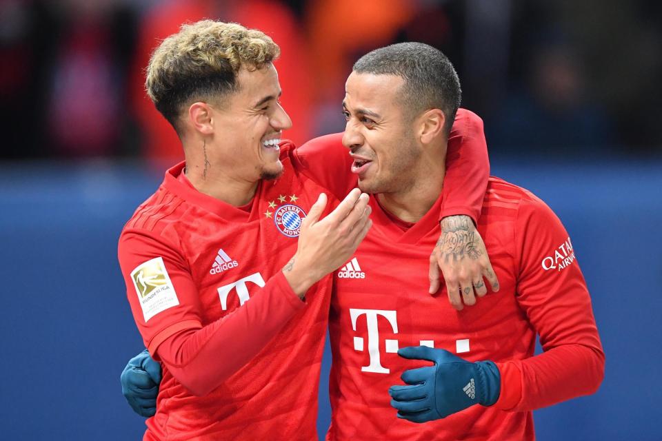 Thiago helped Bayern sweep aside Lampard's Chelsea in the Champions League last season Photo: Bongarts/Getty Images