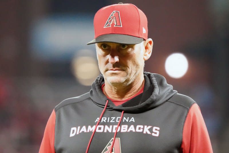 Arizona Diamondbacks manager Torey Lovullo, who won a World Series as a bench coach for the Boston Red Sox, is looking to win his first title as an MLB manager. File Photo by Bill Greenblatt/UPI