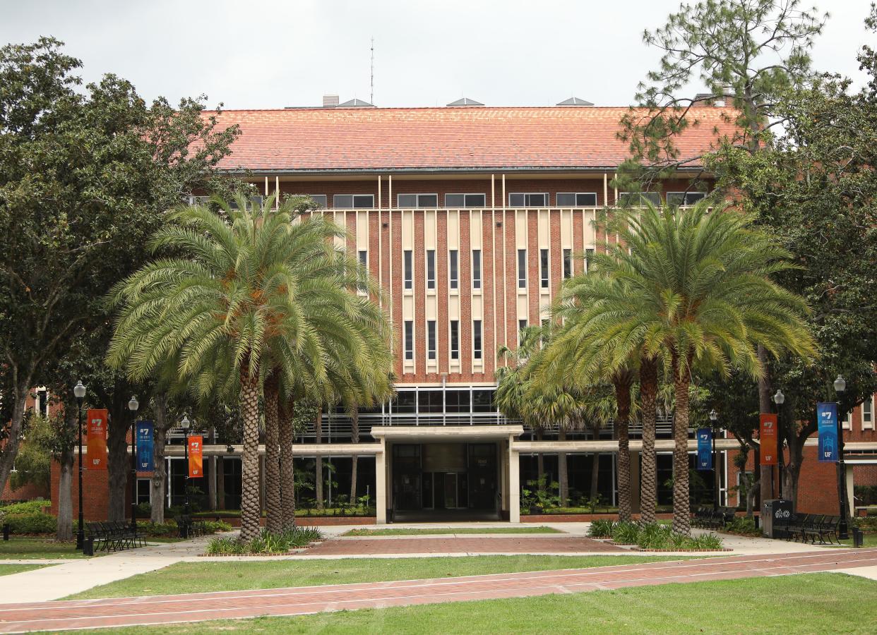 Library West at the University of Florida campus, which all but shut down completely due to COVID-19, in Gainesville, Fla. April 8, 2020.