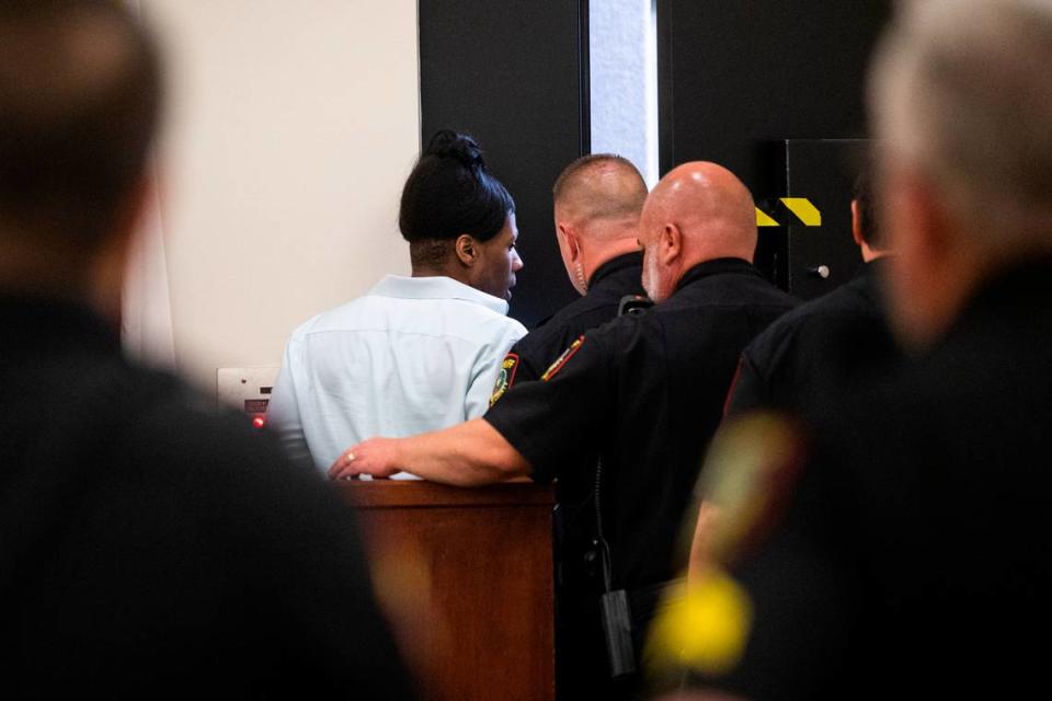 Timothy Huff is led out of the courtroom after the verdict Wednesday, June 29, 2022, at the Tim Curry Courthouse in downtown Fort Worth. Huff was sentenced to life in prison without parole.