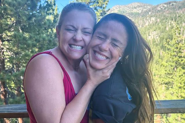 <p>Melissa Joan Hart/Instagram</p> Melissa Joan Hart and Soleil Moon Frye in Lake Tahoe