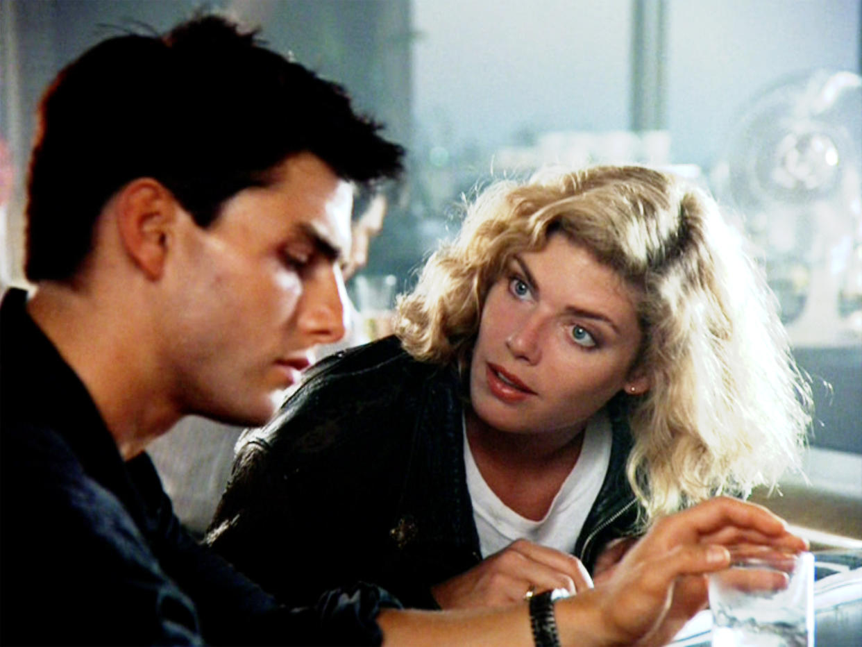 Tom Cruise y Kelly McGillis crearon la química de sus personajes en 'Top Gun' después de terminar el rodaje. (Foto de CBS via Getty Images)