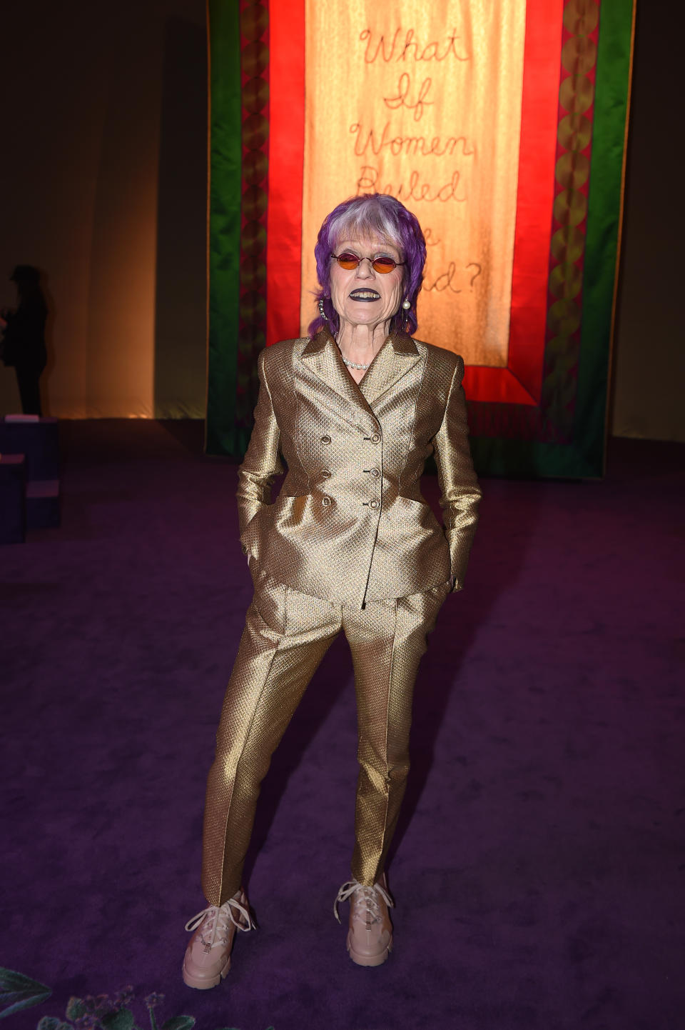 PARIS, FRANCE - JANUARY 20: Judy Chicago attends the Dior Haute Couture Spring/Summer 2020 show as part of Paris Fashion Week on January 20, 2020 in Paris, France. (Photo by Anthony Ghnassia/Getty Images)