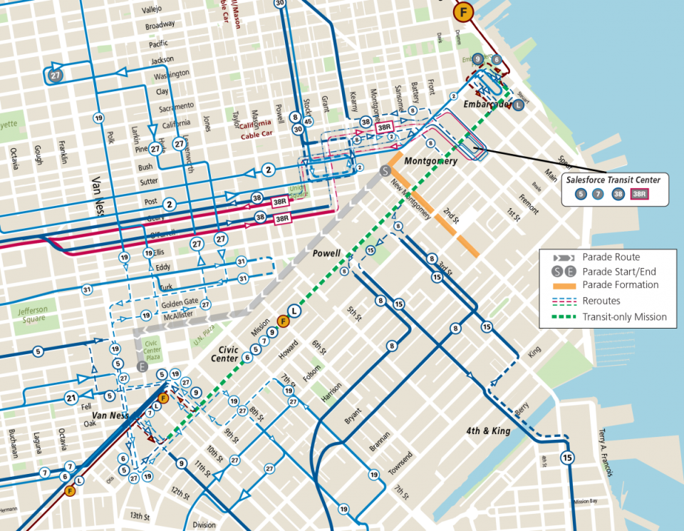 St. Patrick's Day 2023 Reroute Map