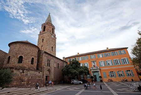 A general view is seen of the town hall and the Saint Leonce cathedral in Frejus, France, September 16, 2016. REUTERS/Jean-Paul Pelissier