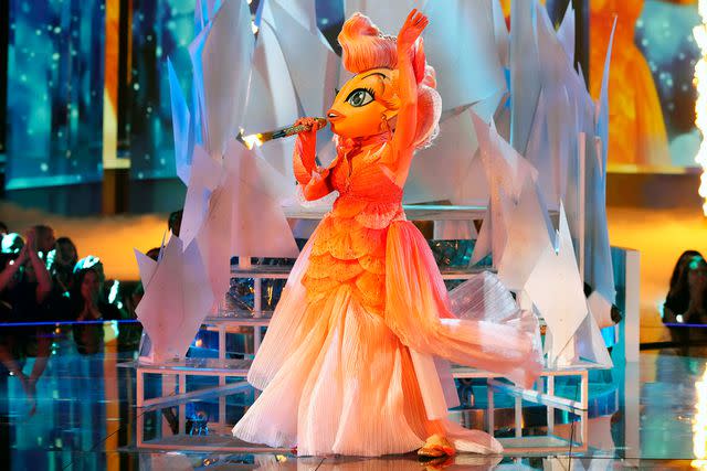 <p>Michael Becker / FOX</p> Goldfish performing on 'The Masked Singer' season 11