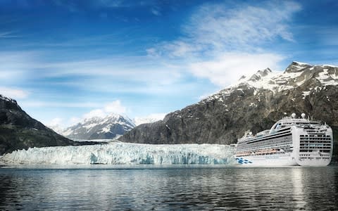 Crown Princess in Glacier Bay, Alaska