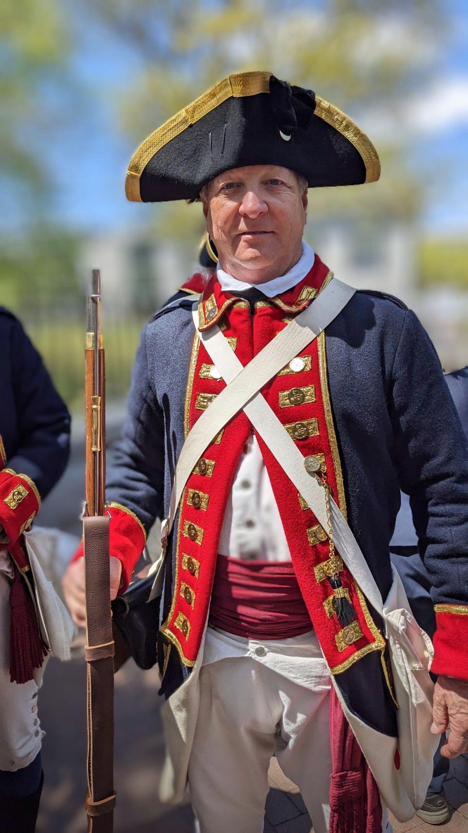 Steve Cochran, a member of the Sons of the American Revolution, is a second cousin, six times removed, of Col. Josiah Quincy. He attended a ceremony to honor his ancestor Sunday, May 7, 2023.