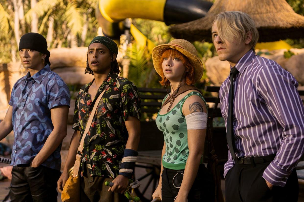 mackenyu arata, jacob romero gibson, emily rudd, taz skylar, one piece