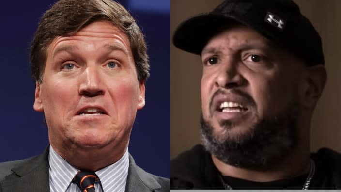 Tucker Carlson and Capitol Police Officer Harry Dunn, theGrio.com