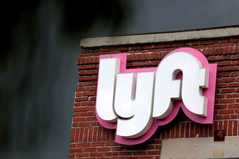 FILE PHOTO: FILE PHOTO: The Lyft logo is seen in Los Angeles