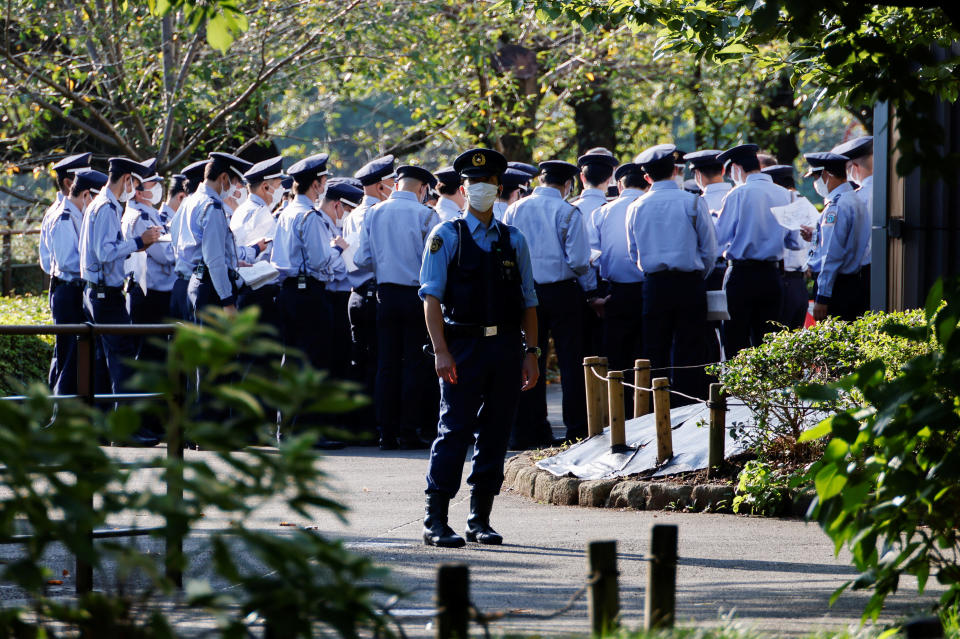 日本前首相安倍晉三27日舉行國葬，東京警力大規模維安。圖片來源：REUTERS/Issei Kato