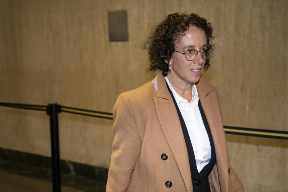 Attorney Susan Necheles arrives to criminal court, Oct. 31, 2022, in New York. There was talk of impeachment at the Trump Organization’s criminal tax fraud trial. But the subject was not former President Donald Trump, who was impeached twice. Instead, the question arose as to whether lawyers for his company were angling on Monday, Nov. 28, 2022 to impeach their own witness, longtime Trump accountant Donald Bender. Bender is a partner at Mazars USA LLP who spent years overseeing tax returns for Trump’s hundreds of entities. Defense lawyer Susan Necheles says Bender “surprised” her when he testified that he didn’t actually do much work on the company’s tax returns. (AP Photo/John Minchillo, file)