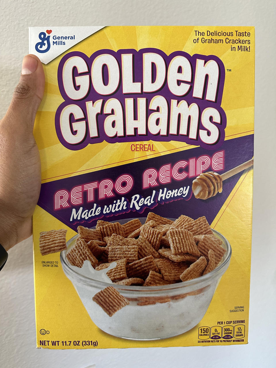 A box of Golden Grahams cereal