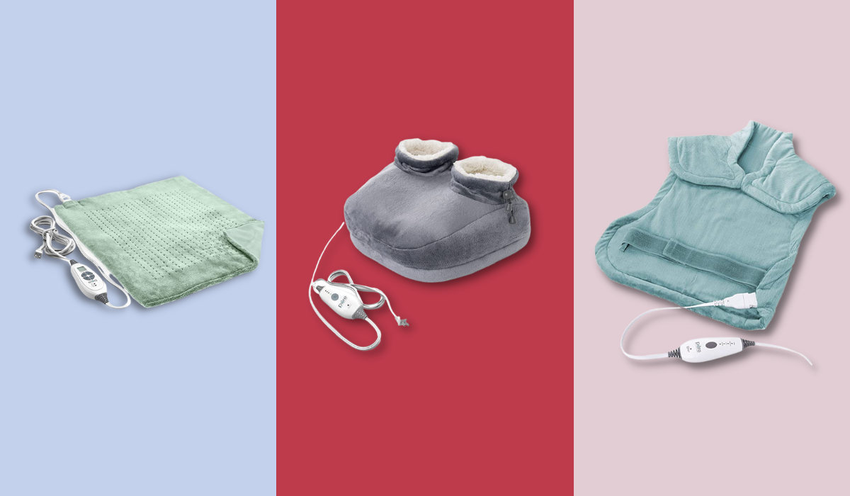 Get — and stay — cozy and comfy with these heating pads, wraps and blankets. (Photo: Amazon)