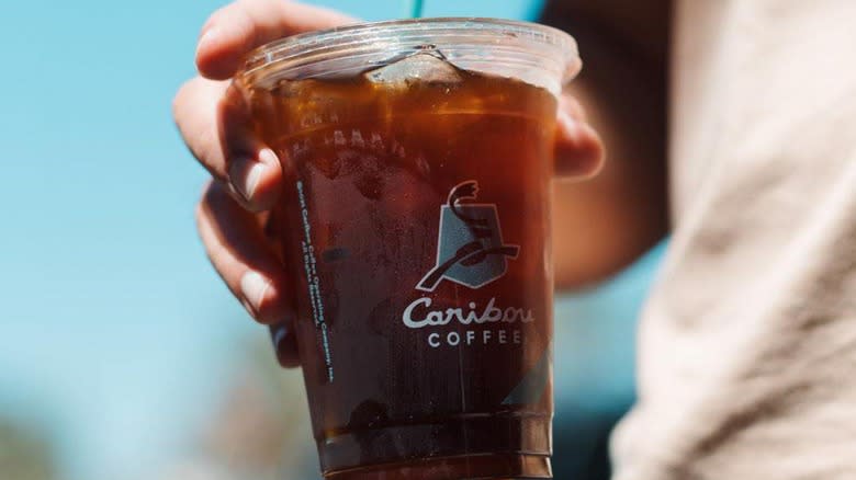 Caribou Coffee plastic cup