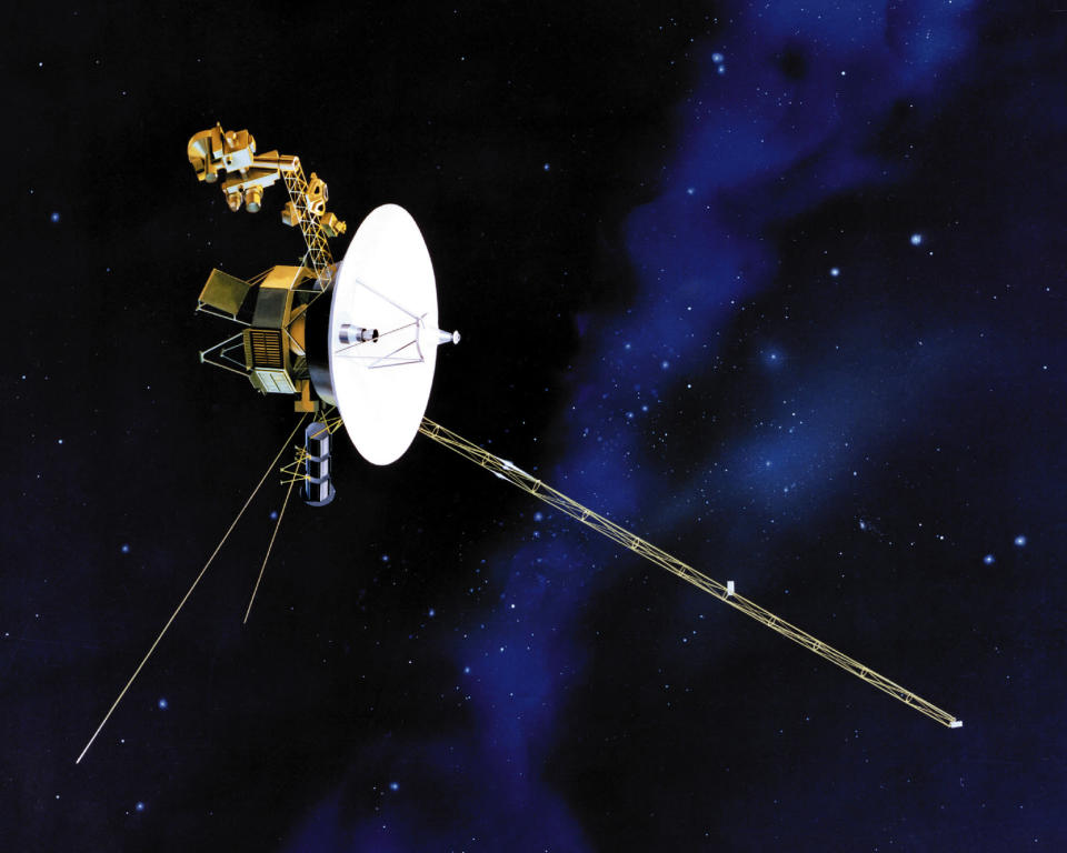 This undated file artist's rendering shows one of NASA's twin Voyager spacecraft. (AP Photo/NASA, File)