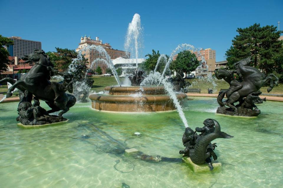 J.C. Nichols’ name was stripped from the Mill Creek Park Fountain off the Country Club Plaza.