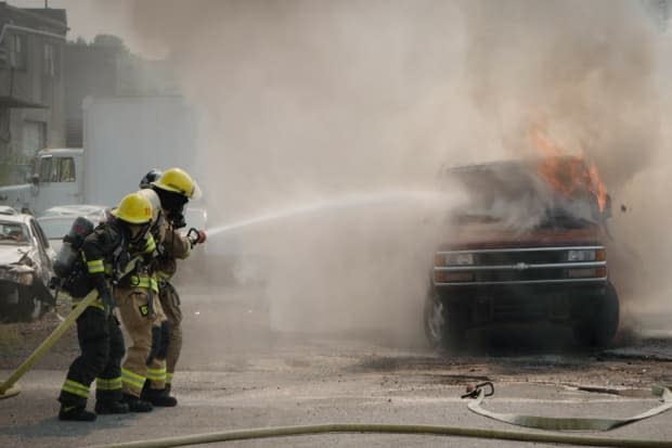Women make up four per cent of firefighters across Canada and around three per cent in most Metro Vancouver communities, according to Camp Ignite organizers. (CBC News - image credit)