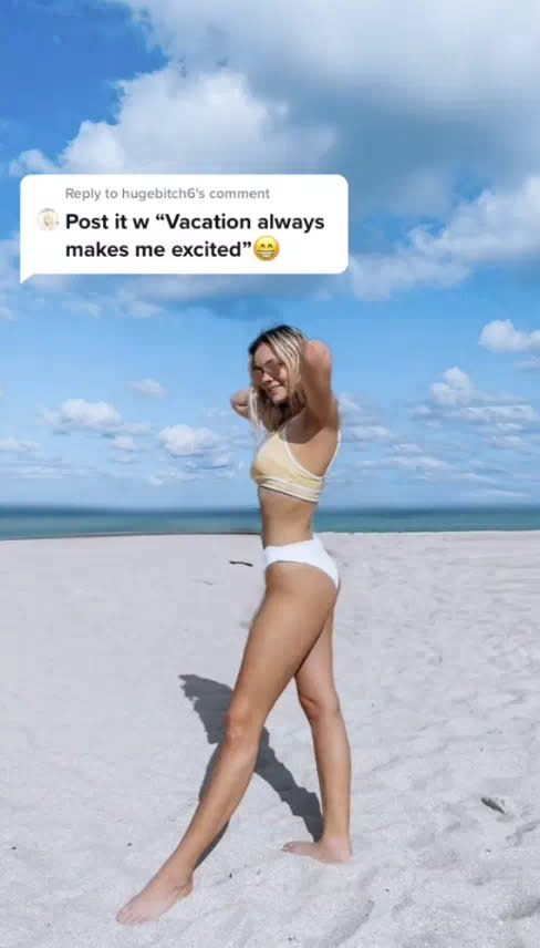 Madi teilte eine bearbeitete Version des Fotos, aber es sah ihrer Meinung nach irgendwie seltsam aus, deshalb postete sie dieses nicht auf ihrem Instagram-Kanal. (Screenshot: TikTok/@MadiMarotta)