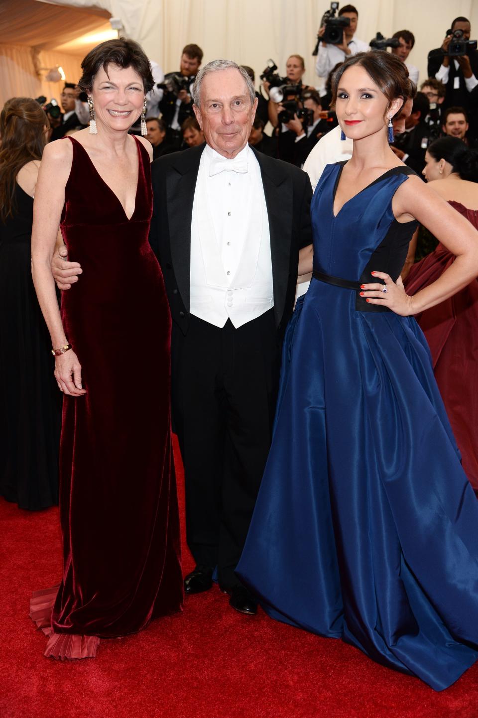 Diana Taylor, Michael Bloomberg, and Georgina Bloomberg at the Met Gala in 2014.