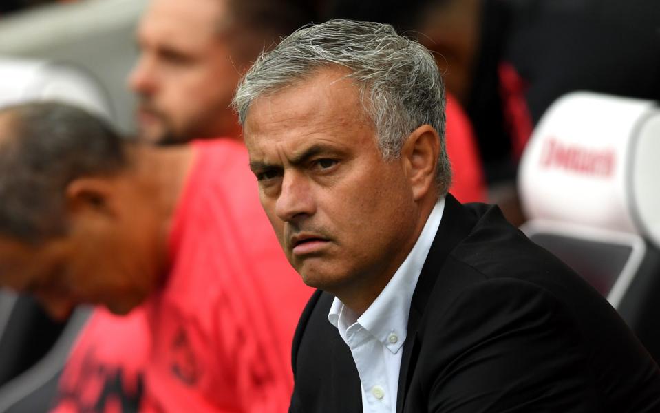 Jose Mourinho cut a frustrated and angry figure on the touchline yesterday