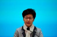 Hong Kong Chief Executive Carrie Lam speaks during a news conference in Hong Kong